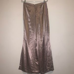 Silk Wide Leg Pants w/ Slit